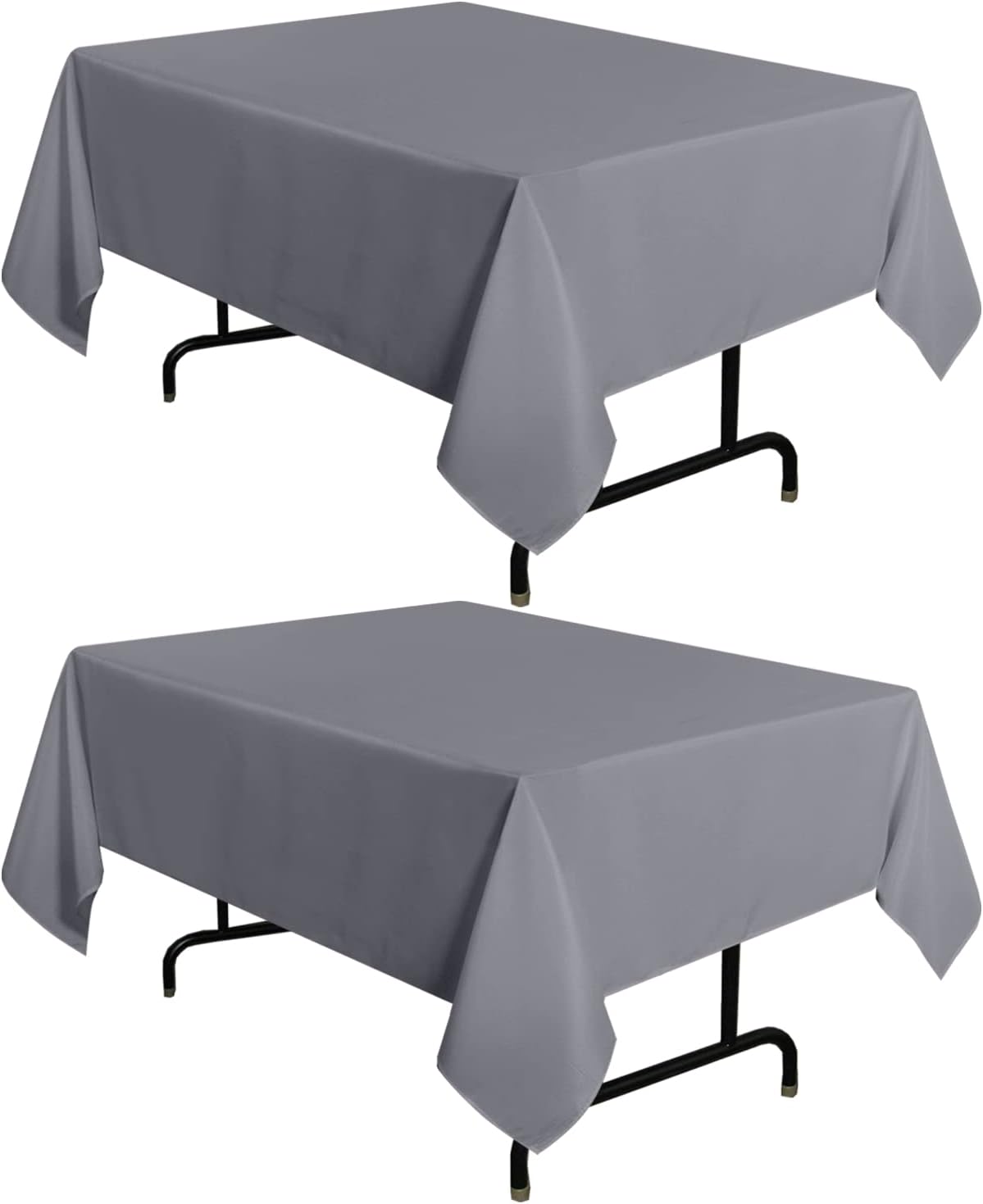 sancua 6 Pack White Tablecloth 90 x 156 Inch - Rectangle Table Cloth for 8 Feet Tables Stain and Wrinkle Resistant Washable Polyester Table Cover for Dining Wedding Banquet Party Buffet Restaurant