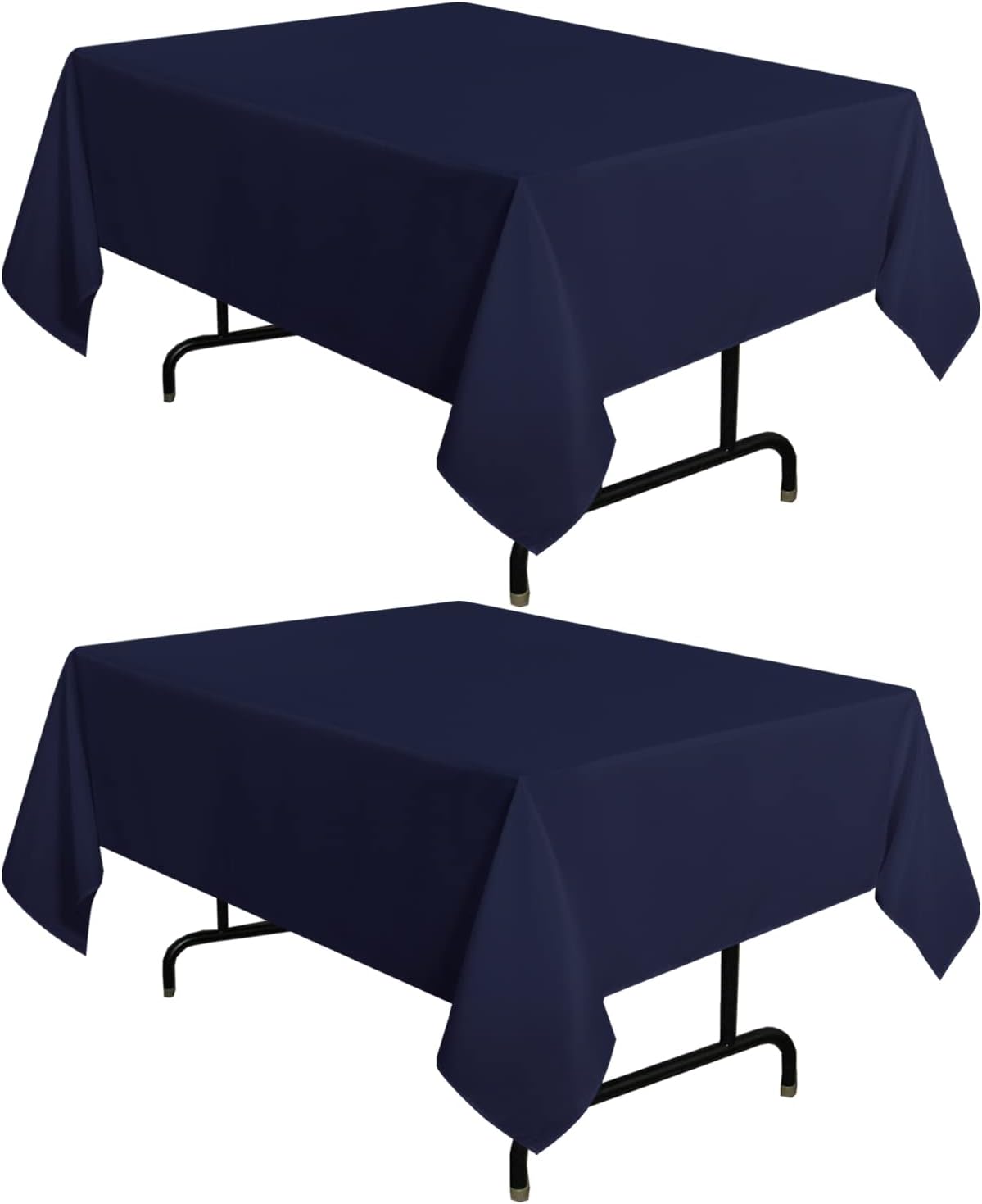 sancua 6 Pack White Tablecloth 90 x 156 Inch - Rectangle Table Cloth for 8 Feet Tables Stain and Wrinkle Resistant Washable Polyester Table Cover for Dining Wedding Banquet Party Buffet Restaurant