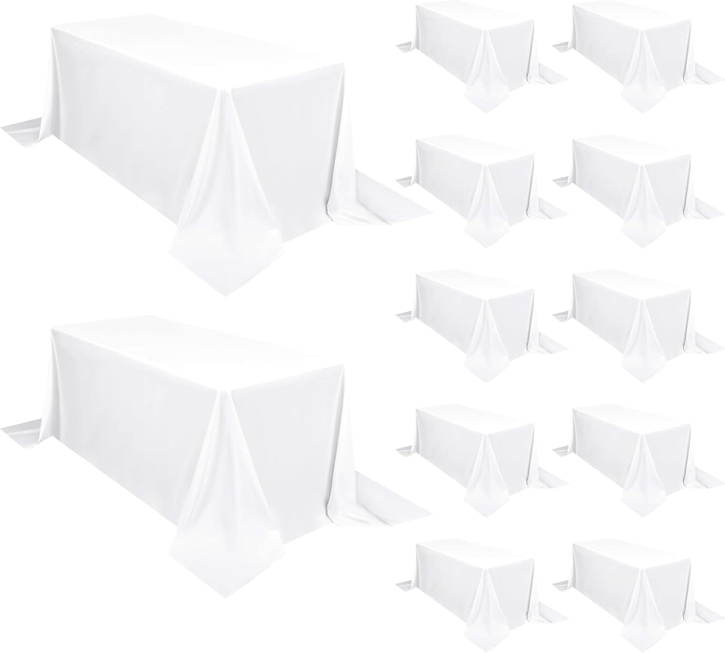 Pesonlook 12 Packs Square Tablecloth, 52×52 Inch Polyester Washable Square Polyester Table Cover for Tables/Buffet/Wedding/Party/Restaurant(Black)