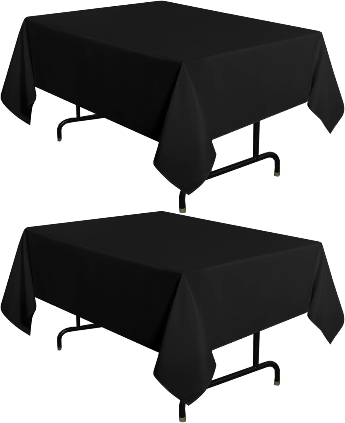 sancua 6 Pack White Tablecloth 90 x 156 Inch - Rectangle Table Cloth for 8 Feet Tables Stain and Wrinkle Resistant Washable Polyester Table Cover for Dining Wedding Banquet Party Buffet Restaurant
