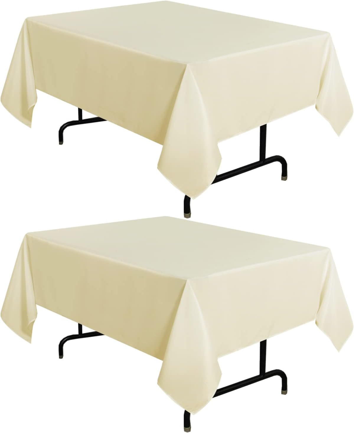 sancua 6 Pack White Tablecloth 90 x 156 Inch - Rectangle Table Cloth for 8 Feet Tables Stain and Wrinkle Resistant Washable Polyester Table Cover for Dining Wedding Banquet Party Buffet Restaurant