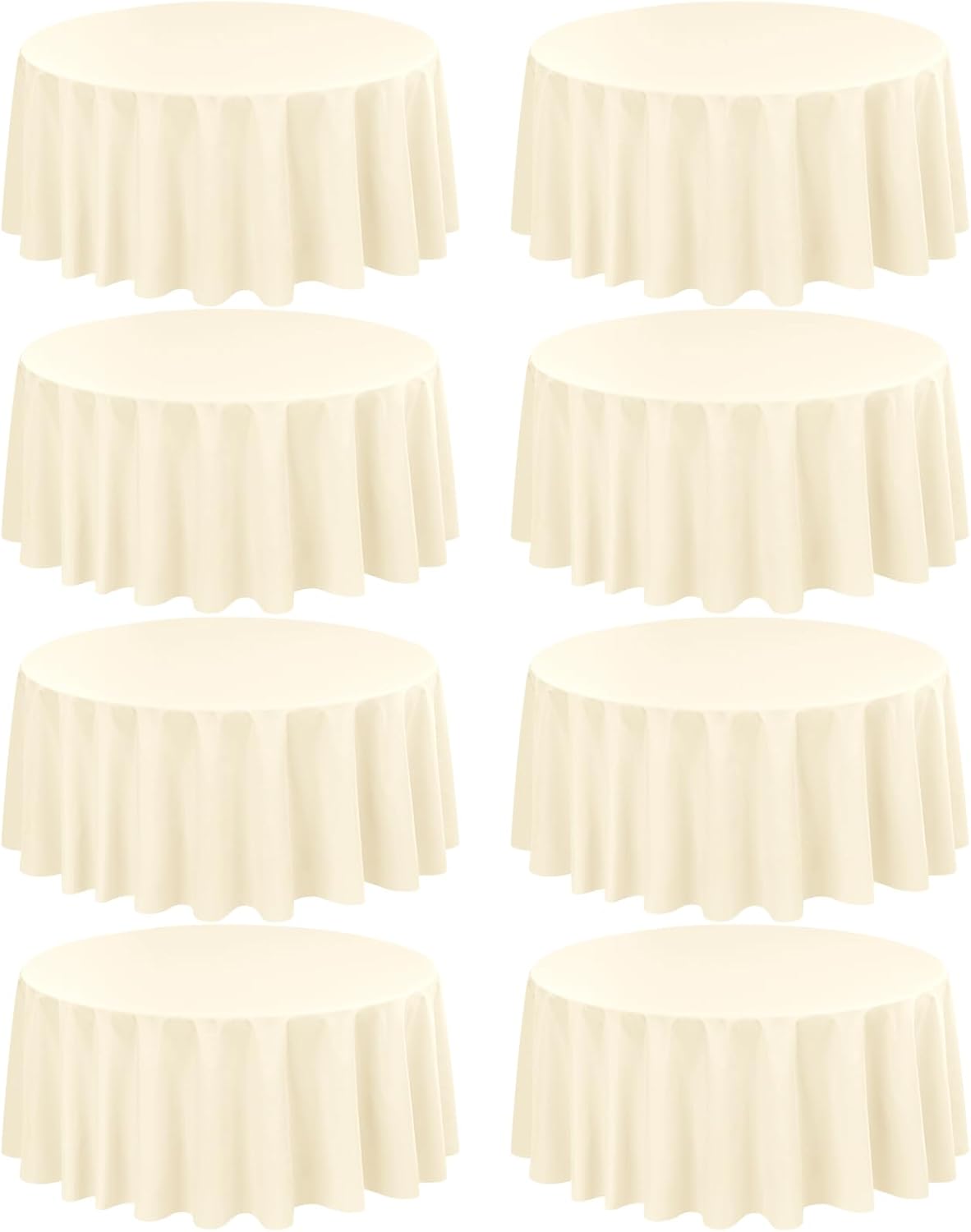 8 Pack Polyester Rectangle Tablecloth 60 x 126 Inch, Black Tablecloth Rectangle for 8 Ft Tables, Stain and Wrinkle Resistant Washable Table Cover for Kitchen Wedding Banquet Restaurant Party