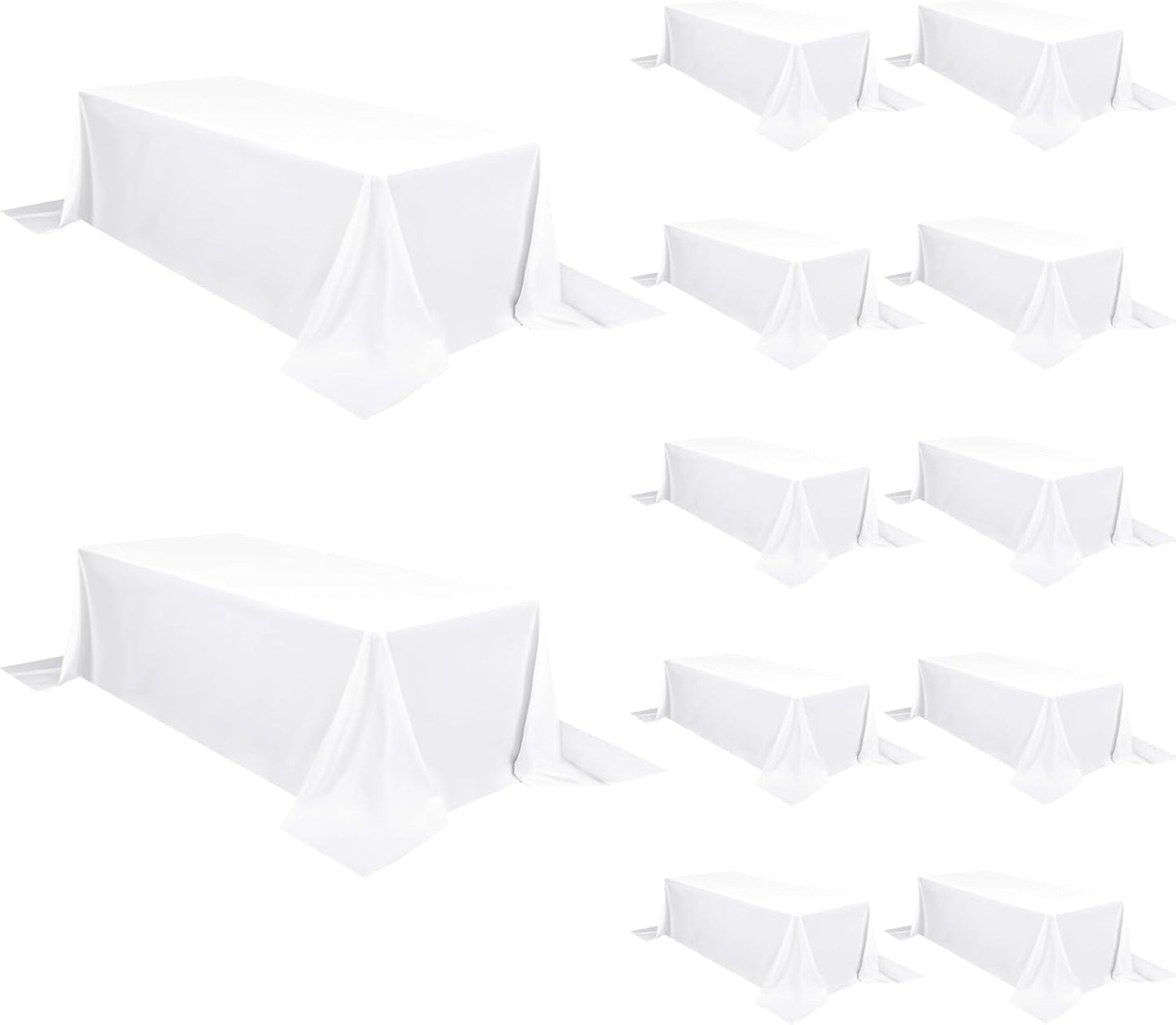 Pesonlook 12 Packs Square Tablecloth, 52×52 Inch Polyester Washable Square Polyester Table Cover for Tables/Buffet/Wedding/Party/Restaurant(Black)