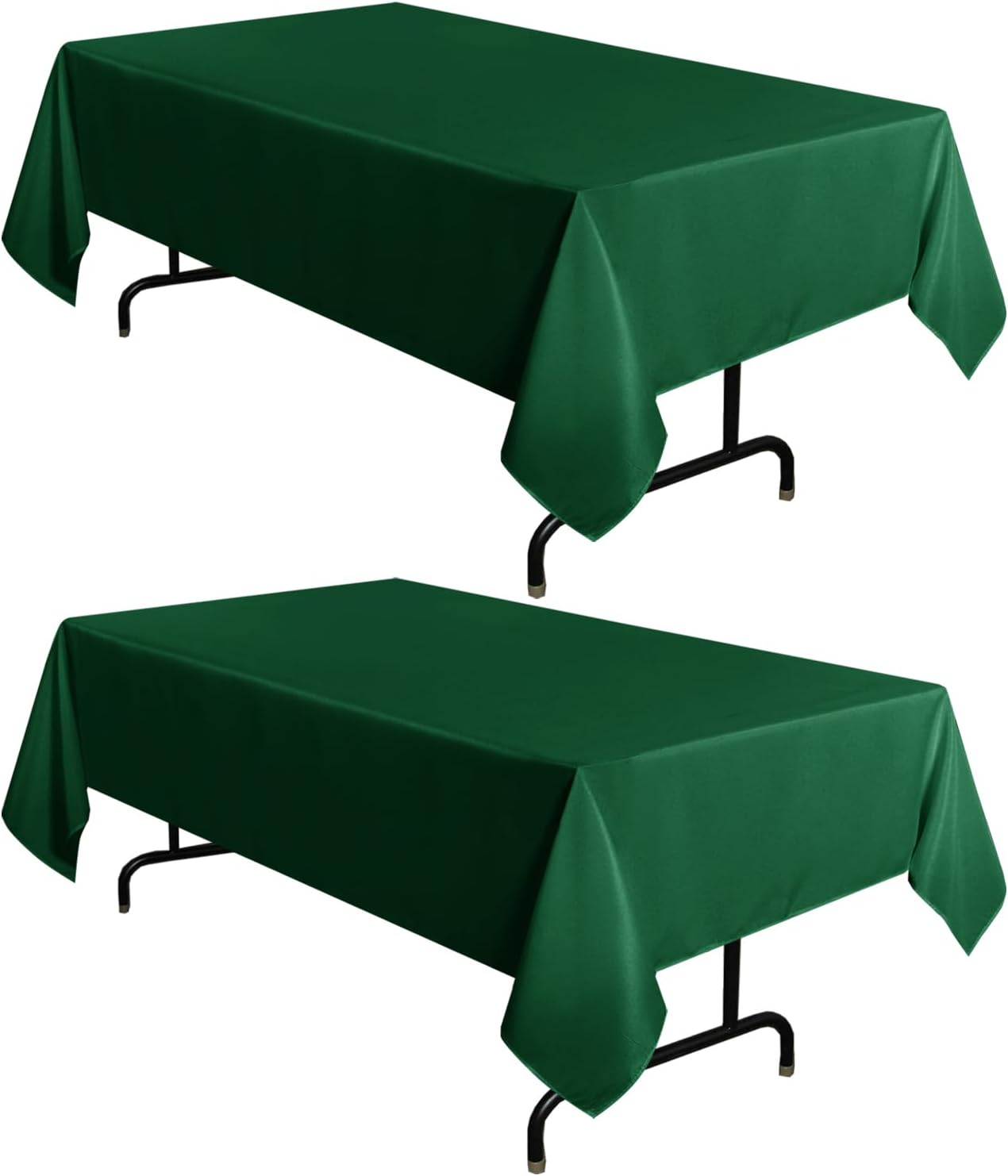 sancua 6 Pack White Tablecloth 90 x 156 Inch - Rectangle Table Cloth for 8 Feet Tables Stain and Wrinkle Resistant Washable Polyester Table Cover for Dining Wedding Banquet Party Buffet Restaurant