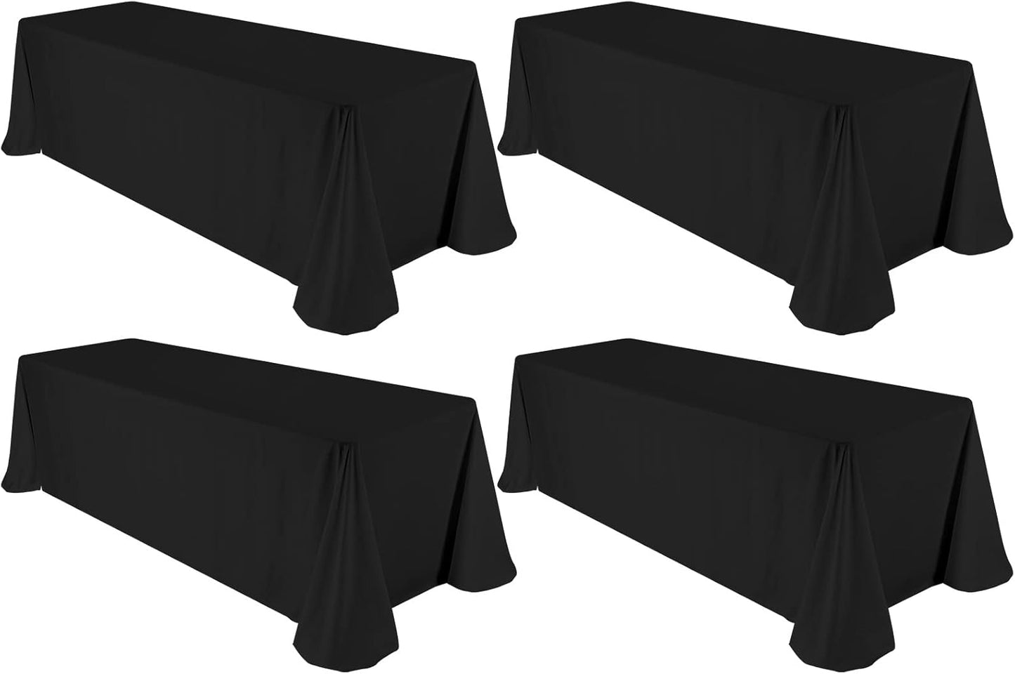 12 Pack Black Square Tablecloths 52 x 52 Inch, Table Cloth for Square Table, Stain and Wrinkle Resistant Washable Fabric Table Cloth, Polyester Tablecloth for Restaurant Banquet Party