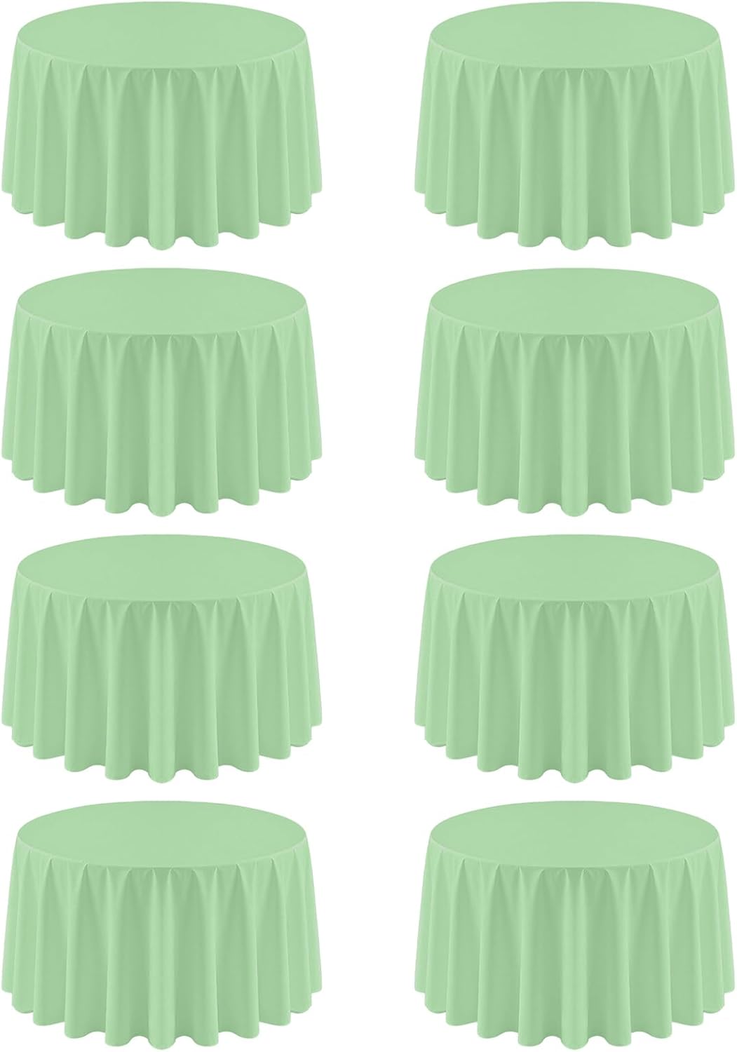 8 Pack Black Tablecloth 60 x 102 Inch Polyester Table Cloth for 6 Foot Rectangle Tables, Wrinkle Resistant Washable Decorative Fabric Table Covers for Wedding Party Banquet Buffet and Camping
