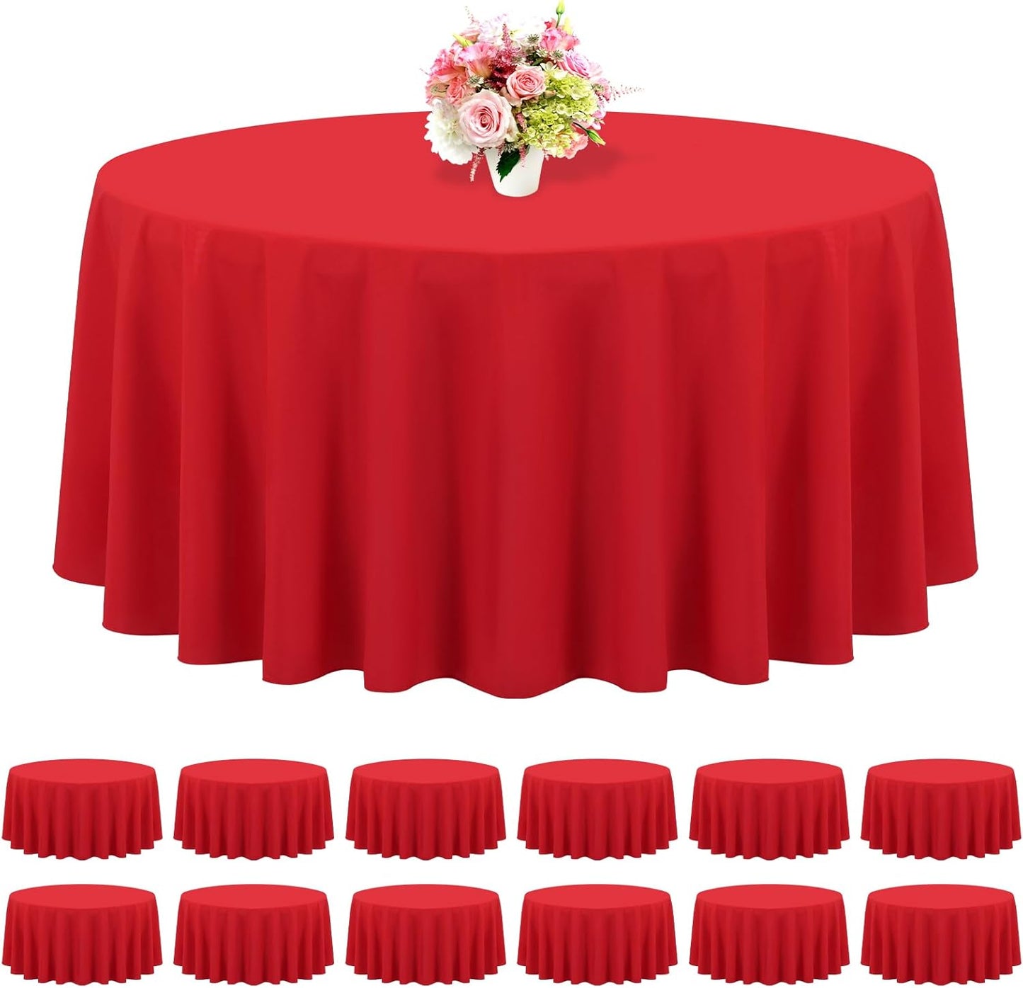 12 Pack Black Square Tablecloths 52 x 52 Inch, Table Cloth for Square Table, Stain and Wrinkle Resistant Washable Fabric Table Cloth, Polyester Tablecloth for Restaurant Banquet Party