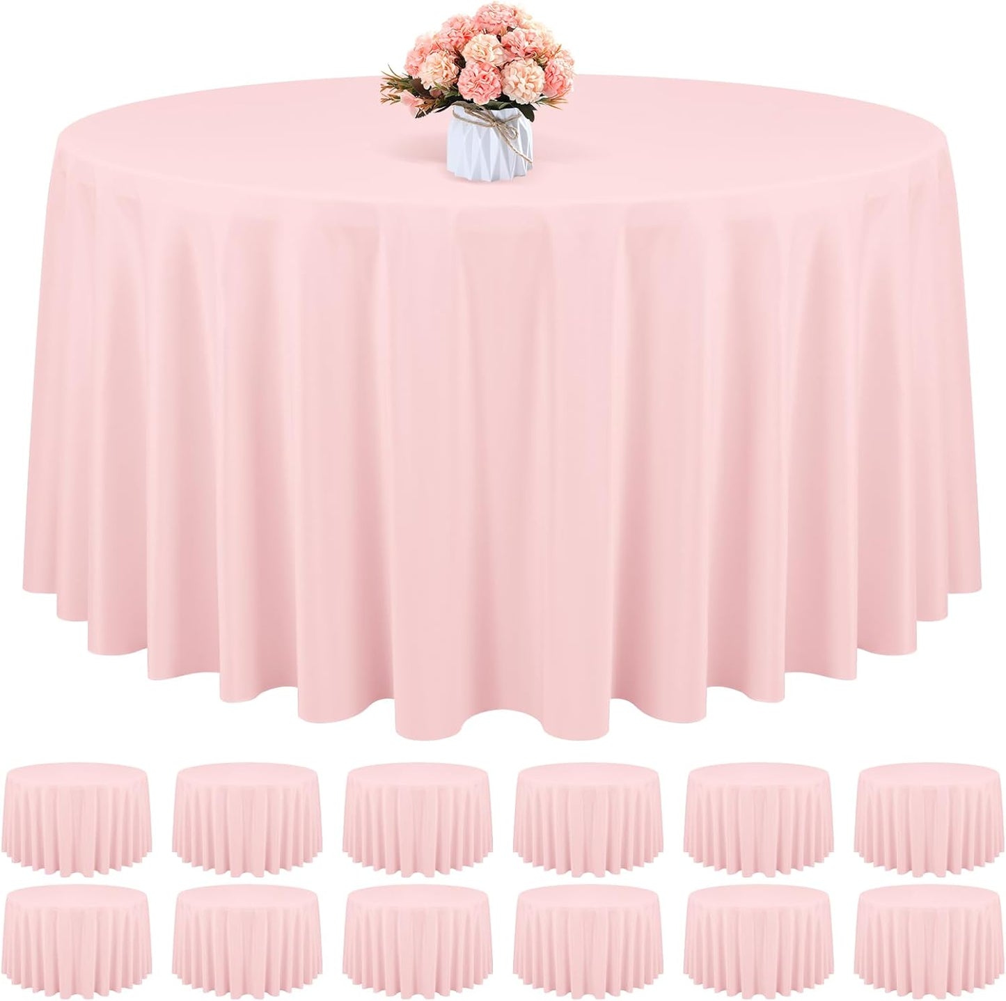 12 Pack Black Square Tablecloths 52 x 52 Inch, Table Cloth for Square Table, Stain and Wrinkle Resistant Washable Fabric Table Cloth, Polyester Tablecloth for Restaurant Banquet Party