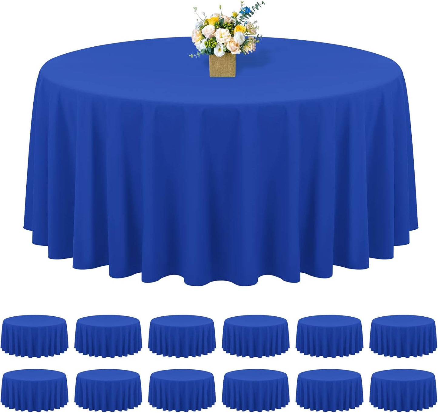 12 Pack Black Square Tablecloths 52 x 52 Inch, Table Cloth for Square Table, Stain and Wrinkle Resistant Washable Fabric Table Cloth, Polyester Tablecloth for Restaurant Banquet Party
