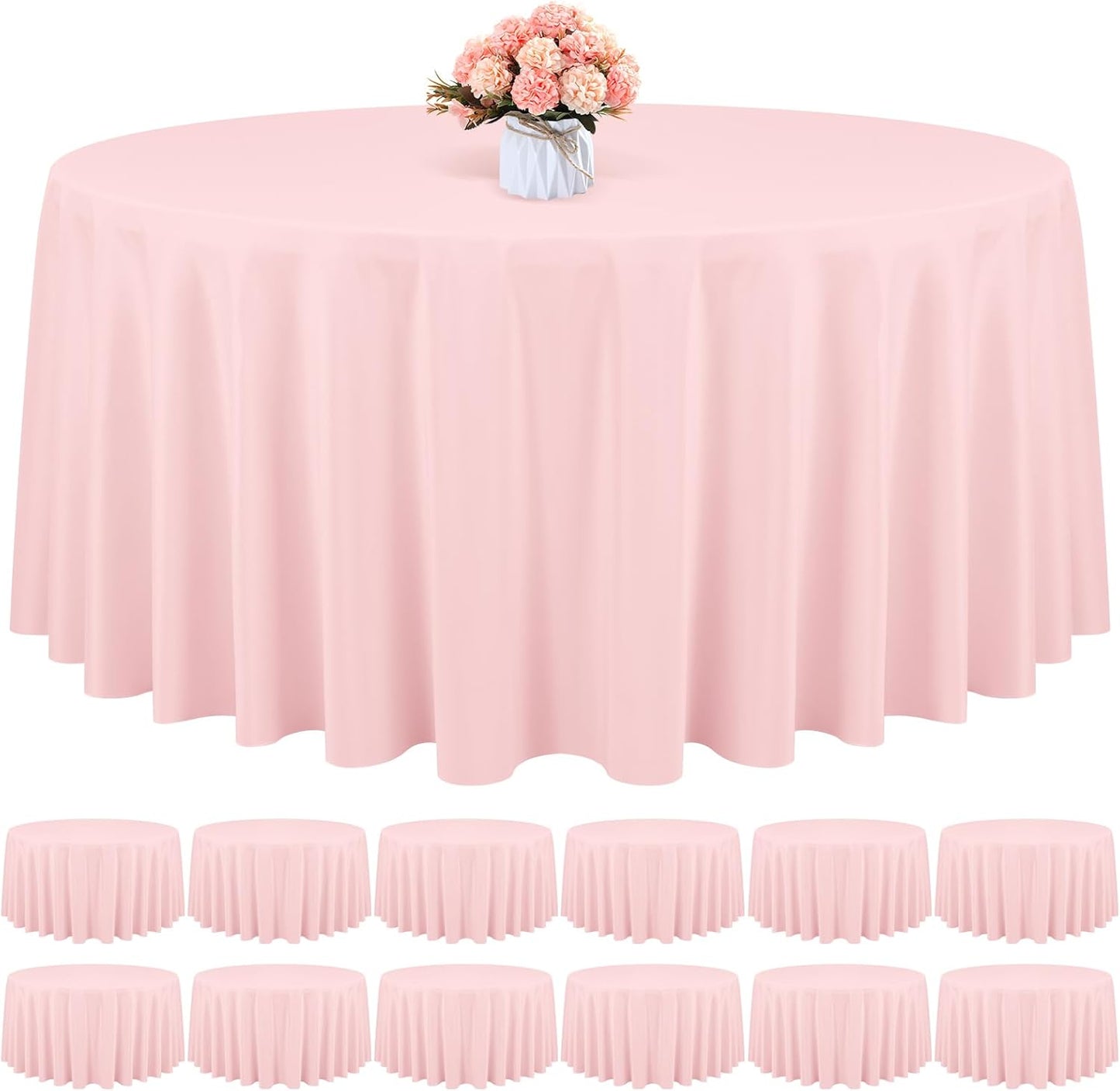 12 Pack Black Square Tablecloths 52 x 52 Inch, Table Cloth for Square Table, Stain and Wrinkle Resistant Washable Fabric Table Cloth, Polyester Tablecloth for Restaurant Banquet Party