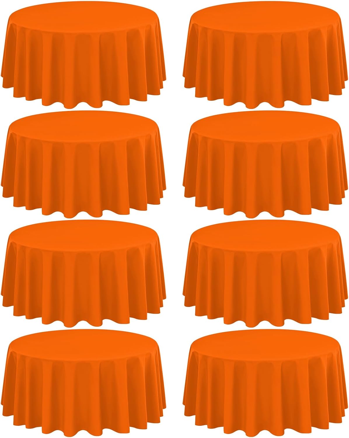 8 Pack Polyester Rectangle Tablecloth 60 x 126 Inch, Black Tablecloth Rectangle for 8 Ft Tables, Stain and Wrinkle Resistant Washable Table Cover for Kitchen Wedding Banquet Restaurant Party