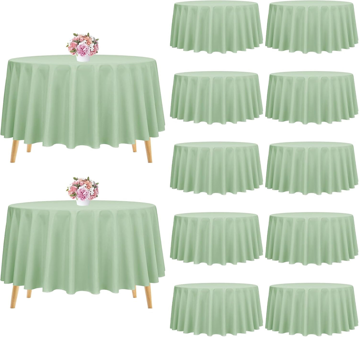 Pesonlook 12 Packs Square Tablecloth, 52×52 Inch Polyester Washable Square Polyester Table Cover for Tables/Buffet/Wedding/Party/Restaurant(Black)