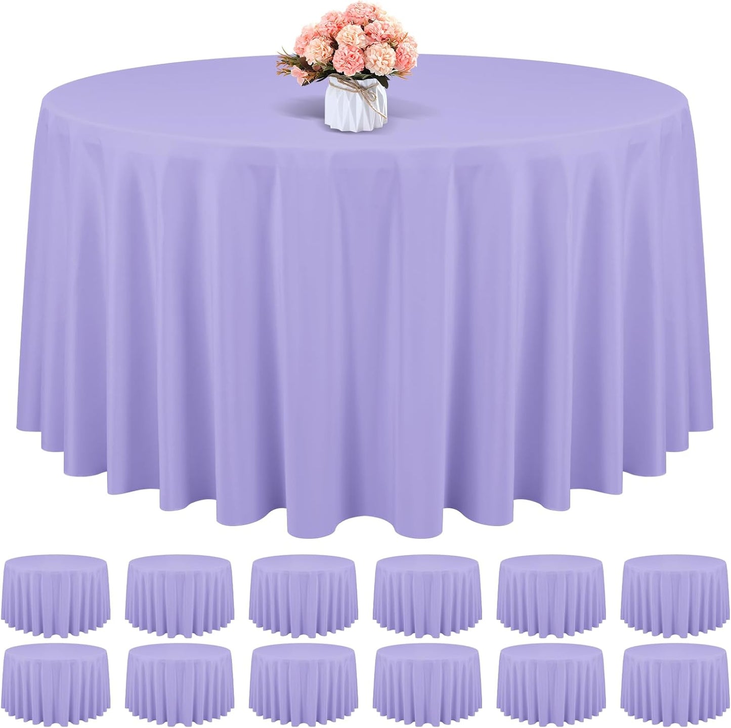 12 Pack Black Square Tablecloths 52 x 52 Inch, Table Cloth for Square Table, Stain and Wrinkle Resistant Washable Fabric Table Cloth, Polyester Tablecloth for Restaurant Banquet Party