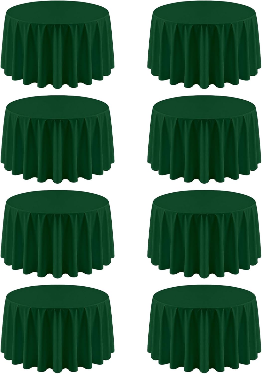 8 Pack Black Tablecloth 60 x 102 Inch Polyester Table Cloth for 6 Foot Rectangle Tables, Wrinkle Resistant Washable Decorative Fabric Table Covers for Wedding Party Banquet Buffet and Camping