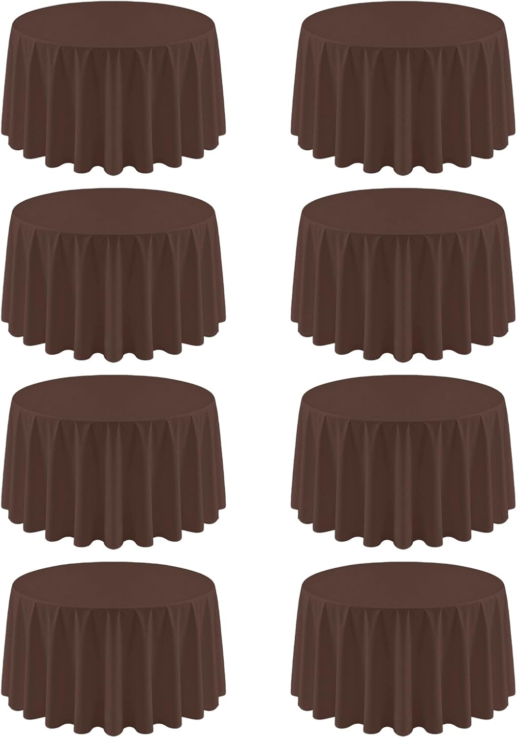 8 Pack Black Tablecloth 60 x 102 Inch Polyester Table Cloth for 6 Foot Rectangle Tables, Wrinkle Resistant Washable Decorative Fabric Table Covers for Wedding Party Banquet Buffet and Camping