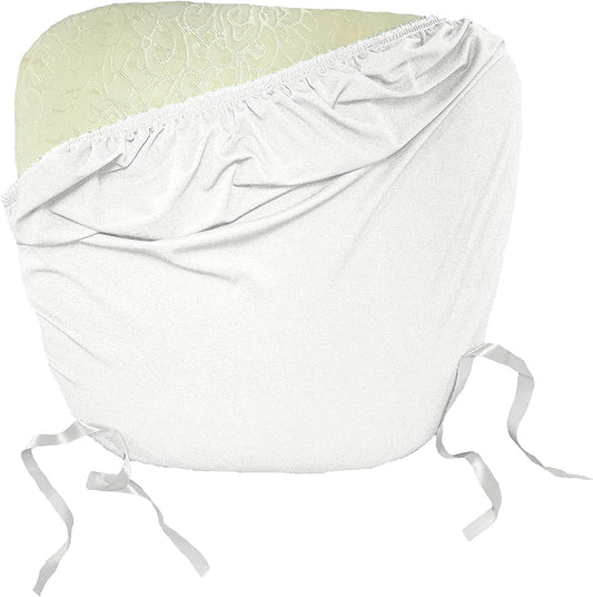 LA Linen Pack-4 Spandex Chiavari Chair Cushion Cover,White