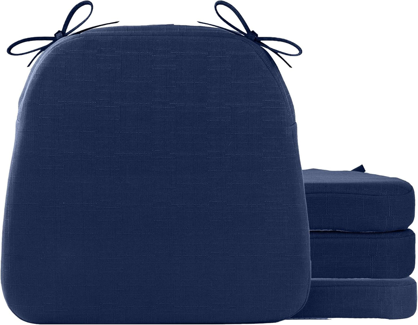Battilo Chair Cushions for Dining Chairs with Ties, Indoor/Outdoor Kitchen Chair Pad with Non-Slip Backing, Dining Seat Cushion with Machine Washable Removable Cover, 16"x16"x2", Set of 2, Sage Green