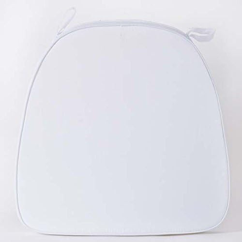 Tableclothsfactory 10PCS White Chiavari Chair Cushion for Wood Resin Chiavari Chairs Party Event Decoration - 2" Thick