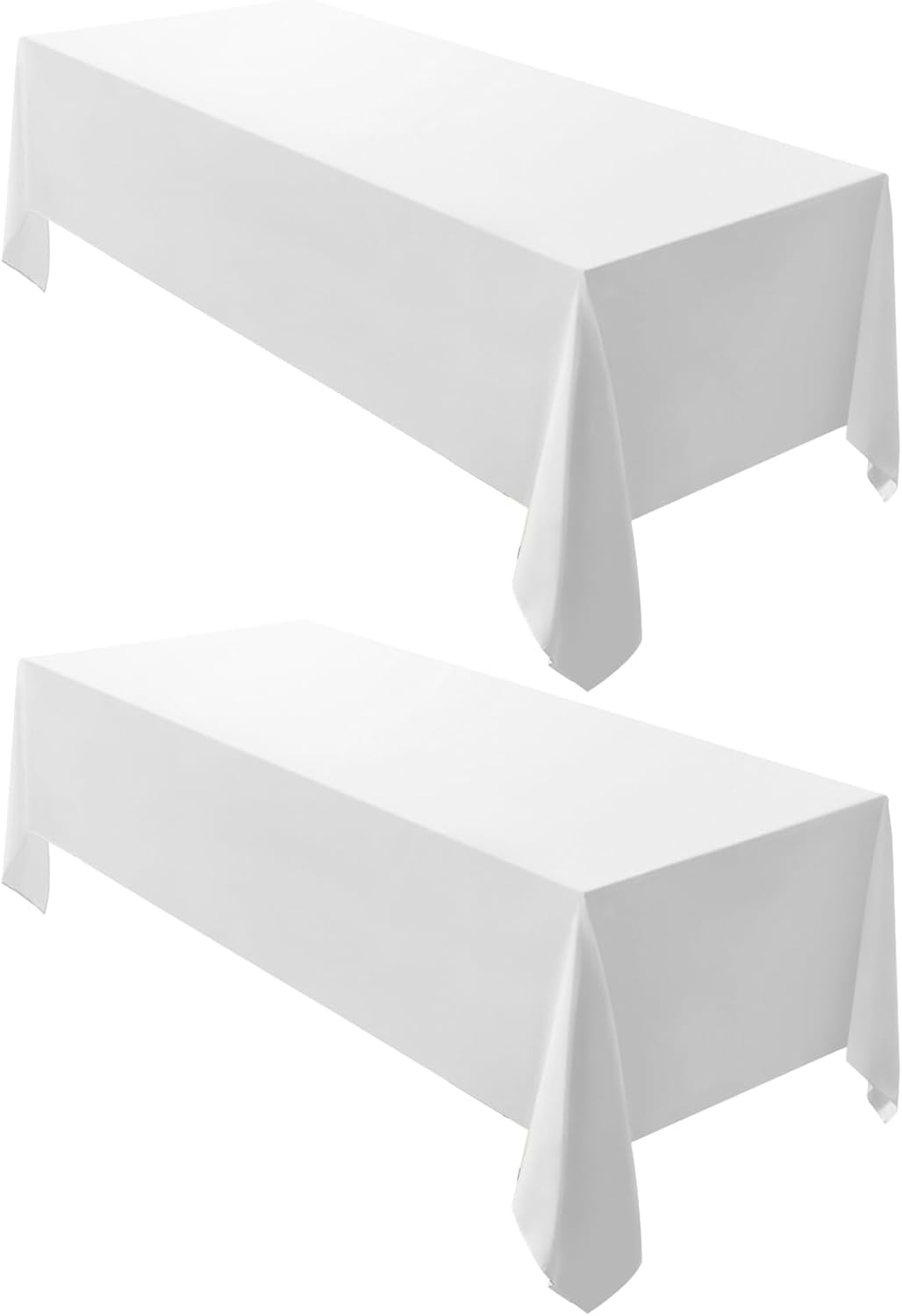 Surmente 5 Pack Black Tablecloth 90 x 132-inch Rectangular Polyester Table Cloth for Weddings, Banquets, or Restaurants