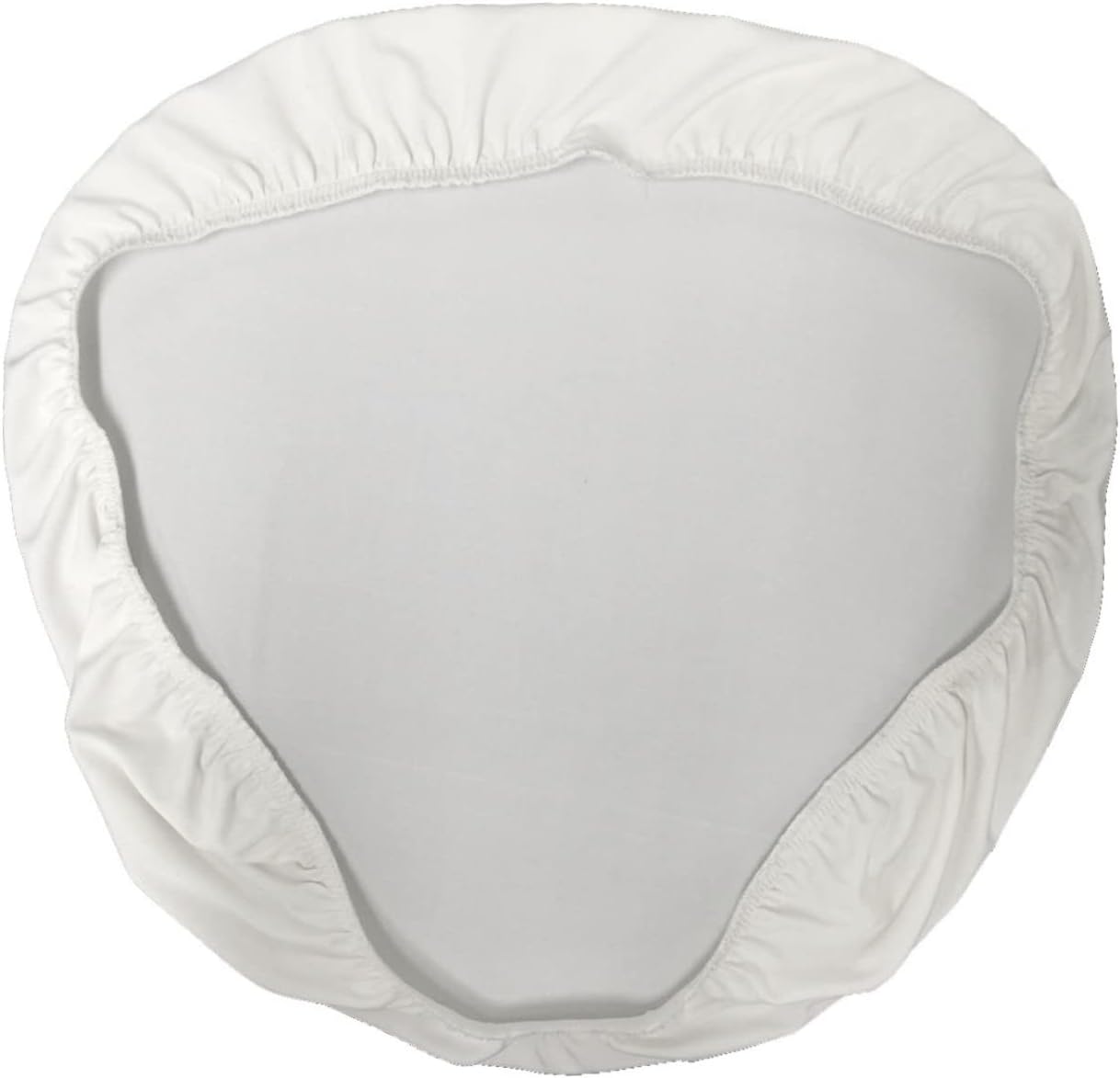 LA Linen Pack-4 Spandex Chiavari Chair Cushion Cover,White