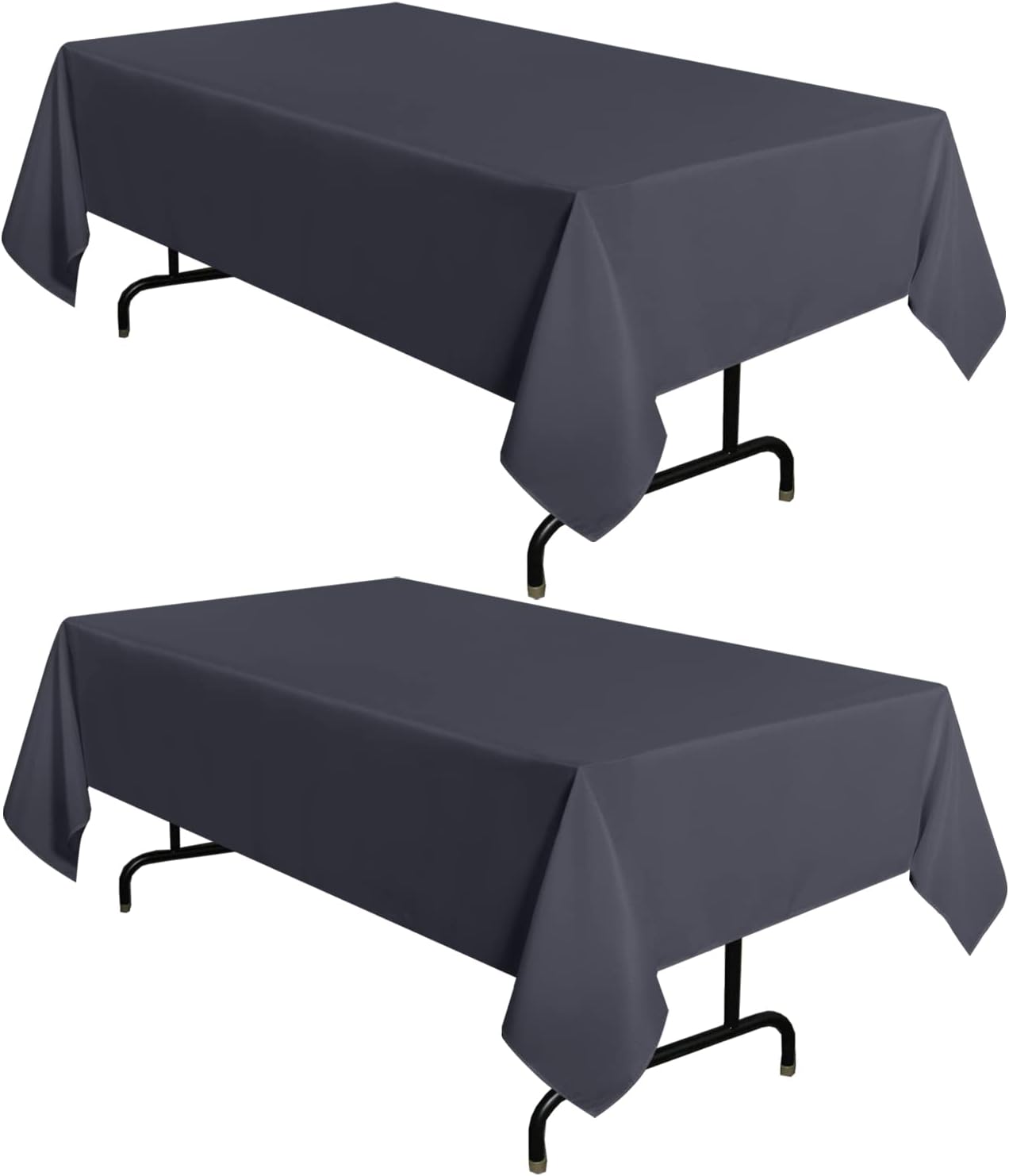 sancua 6 Pack White Tablecloth 90 x 156 Inch - Rectangle Table Cloth for 8 Feet Tables Stain and Wrinkle Resistant Washable Polyester Table Cover for Dining Wedding Banquet Party Buffet Restaurant