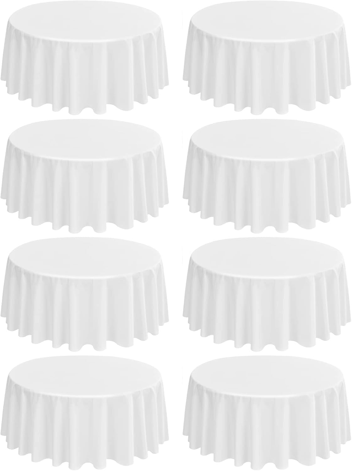 8 Pack Polyester Rectangle Tablecloth 60 x 126 Inch, Black Tablecloth Rectangle for 8 Ft Tables, Stain and Wrinkle Resistant Washable Table Cover for Kitchen Wedding Banquet Restaurant Party