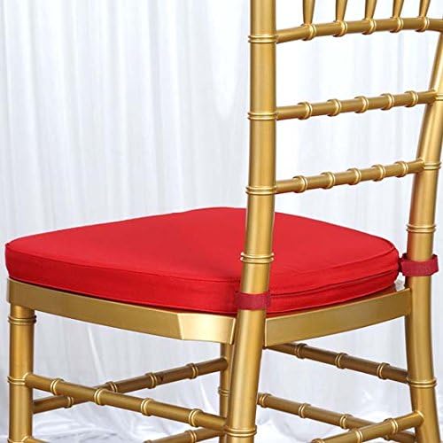 Tableclothsfactory 10PCS White Chiavari Chair Cushion for Wood Resin Chiavari Chairs Party Event Decoration - 2" Thick