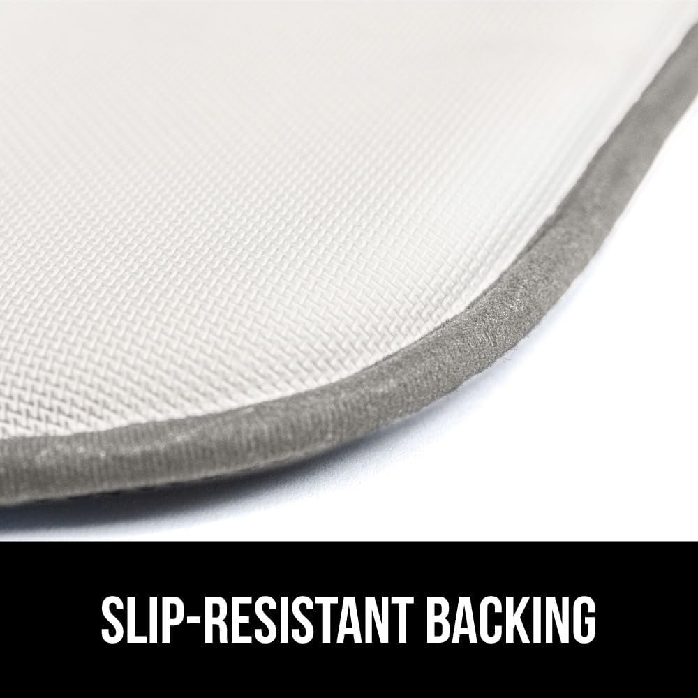 GORILLA GRIP Slip Resistant Chair Cushions, No Ties Required, Memory Foam Pads for Dining Room, Kitchen Table, Office, Rocking Chairs, Plush Seat Cover Cushion Pad, Home Decor, Set of 4, 16x16, Gray
