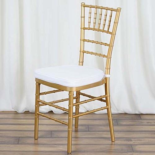 Tableclothsfactory 10PCS White Chiavari Chair Cushion for Wood Resin Chiavari Chairs Party Event Decoration - 2" Thick