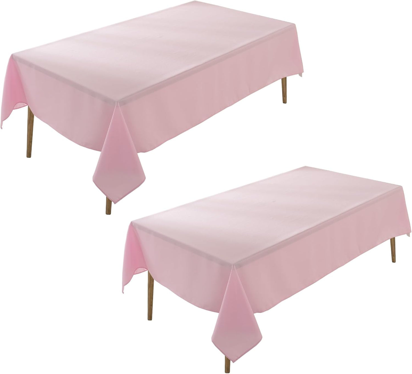Craft And Party Rectangle Tablecloth, 90 x 156 Inch White Tablecloth, 8ft Rectangle Table Cloth, Polyester Fabric Washable Tablecloth for Home, Party, Wedding or Restaurant Use.