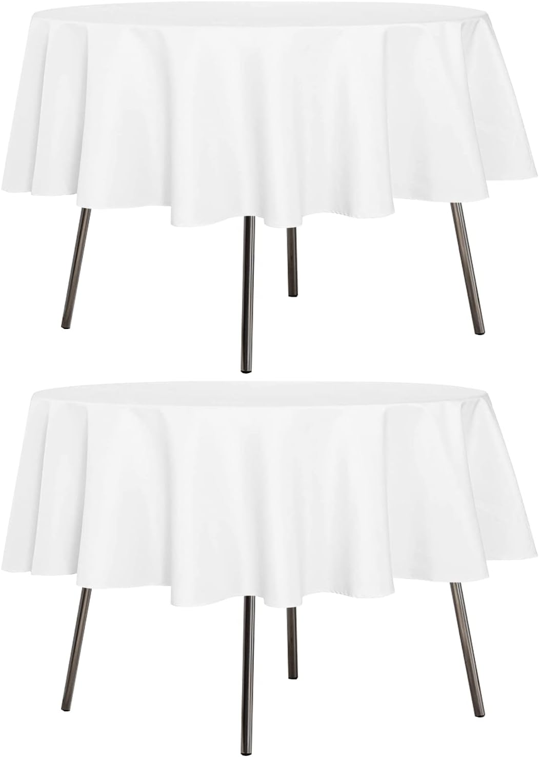 sancua 6 Pack White Tablecloth 90 x 156 Inch - Rectangle Table Cloth for 8 Feet Tables Stain and Wrinkle Resistant Washable Polyester Table Cover for Dining Wedding Banquet Party Buffet Restaurant