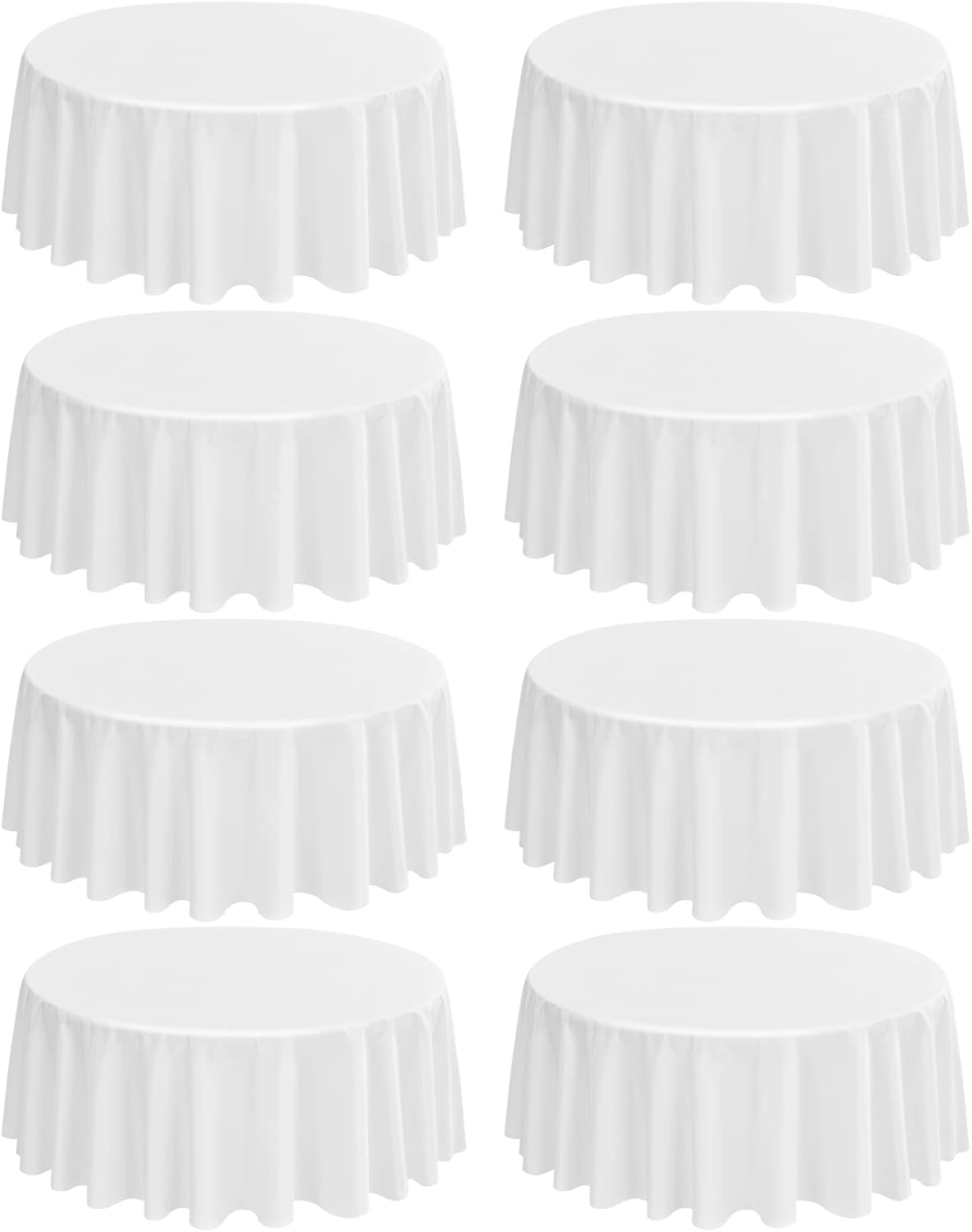 8 Pack Polyester Rectangle Tablecloth 60 x 126 Inch, Black Tablecloth Rectangle for 8 Ft Tables, Stain and Wrinkle Resistant Washable Table Cover for Kitchen Wedding Banquet Restaurant Party