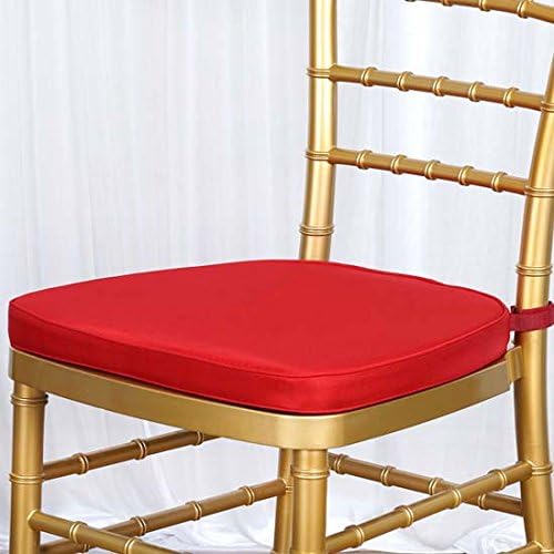 Tableclothsfactory 10PCS White Chiavari Chair Cushion for Wood Resin Chiavari Chairs Party Event Decoration - 2" Thick