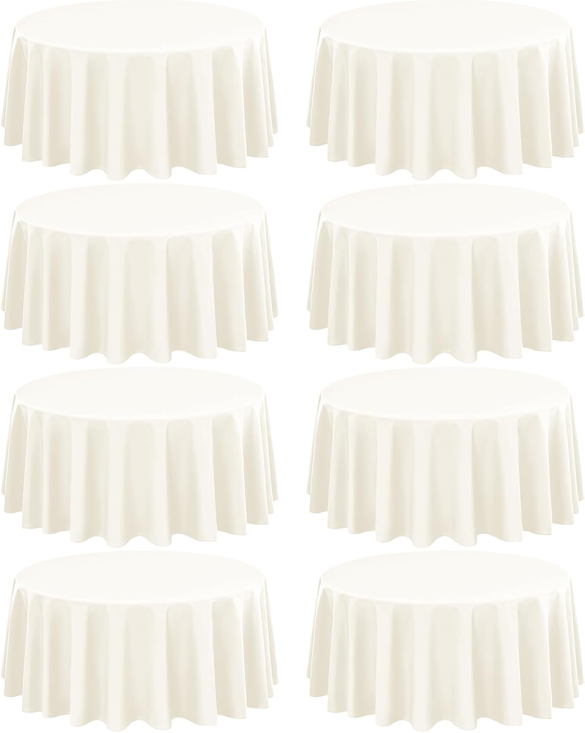 8 Pack Polyester Rectangle Tablecloth 60 x 126 Inch, Black Tablecloth Rectangle for 8 Ft Tables, Stain and Wrinkle Resistant Washable Table Cover for Kitchen Wedding Banquet Restaurant Party