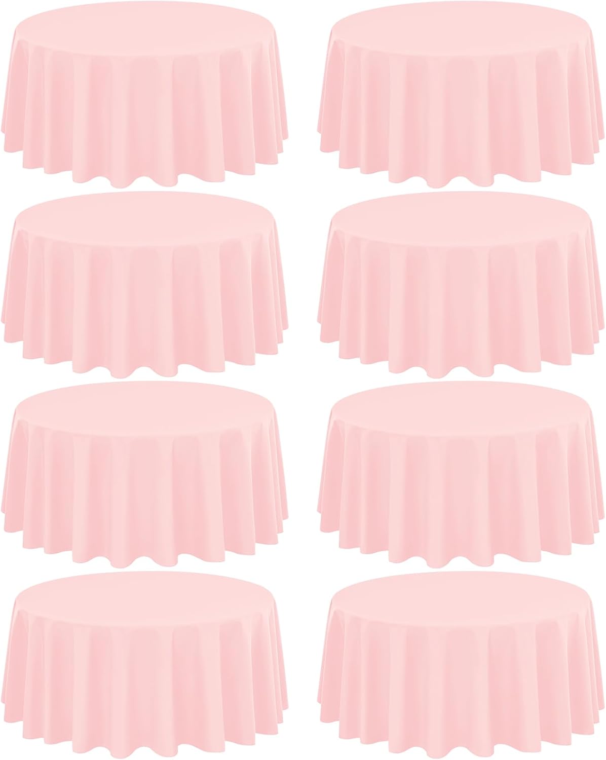 8 Pack Polyester Rectangle Tablecloth 60 x 126 Inch, Black Tablecloth Rectangle for 8 Ft Tables, Stain and Wrinkle Resistant Washable Table Cover for Kitchen Wedding Banquet Restaurant Party