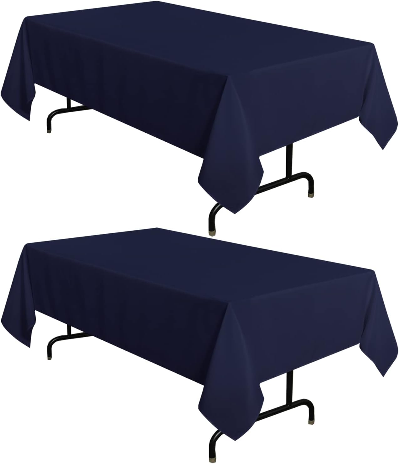 sancua 6 Pack White Tablecloth 90 x 156 Inch - Rectangle Table Cloth for 8 Feet Tables Stain and Wrinkle Resistant Washable Polyester Table Cover for Dining Wedding Banquet Party Buffet Restaurant