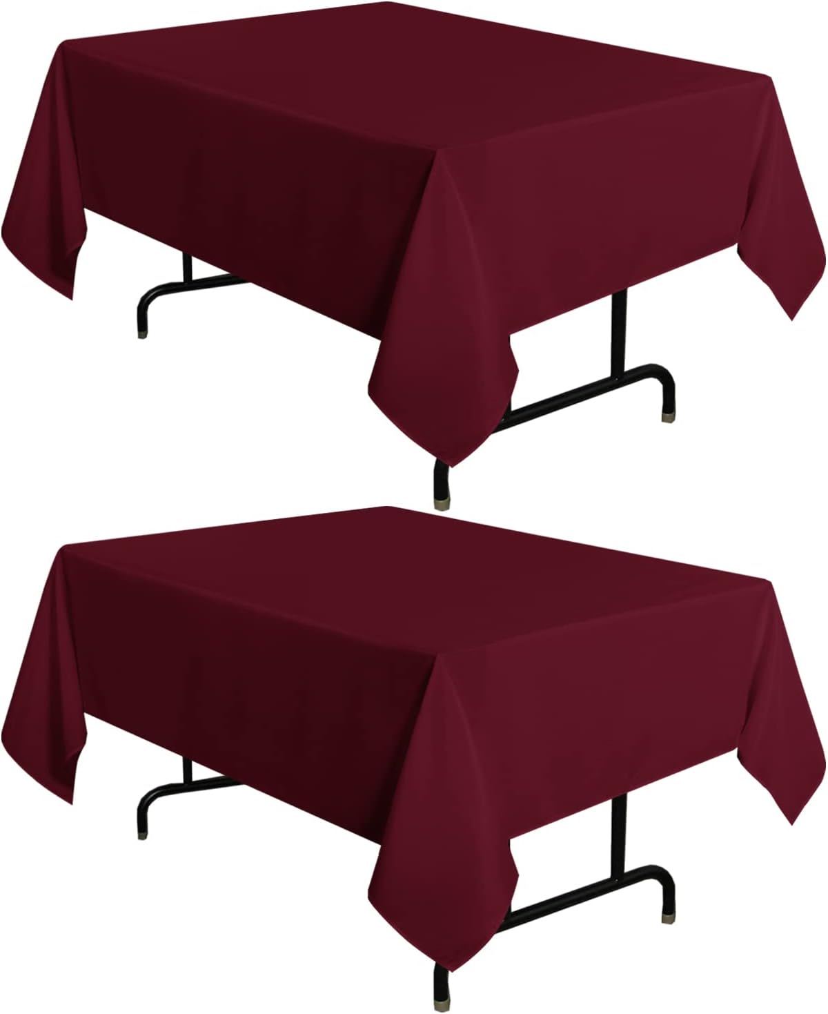 sancua 6 Pack White Tablecloth 90 x 156 Inch - Rectangle Table Cloth for 8 Feet Tables Stain and Wrinkle Resistant Washable Polyester Table Cover for Dining Wedding Banquet Party Buffet Restaurant