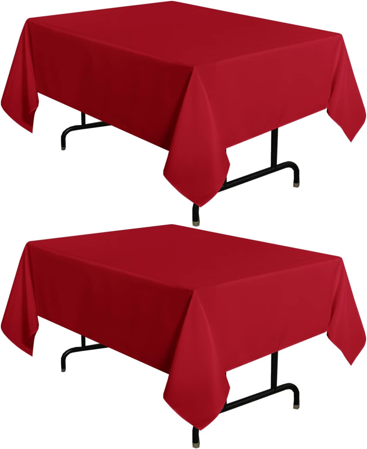 sancua 6 Pack White Tablecloth 90 x 156 Inch - Rectangle Table Cloth for 8 Feet Tables Stain and Wrinkle Resistant Washable Polyester Table Cover for Dining Wedding Banquet Party Buffet Restaurant