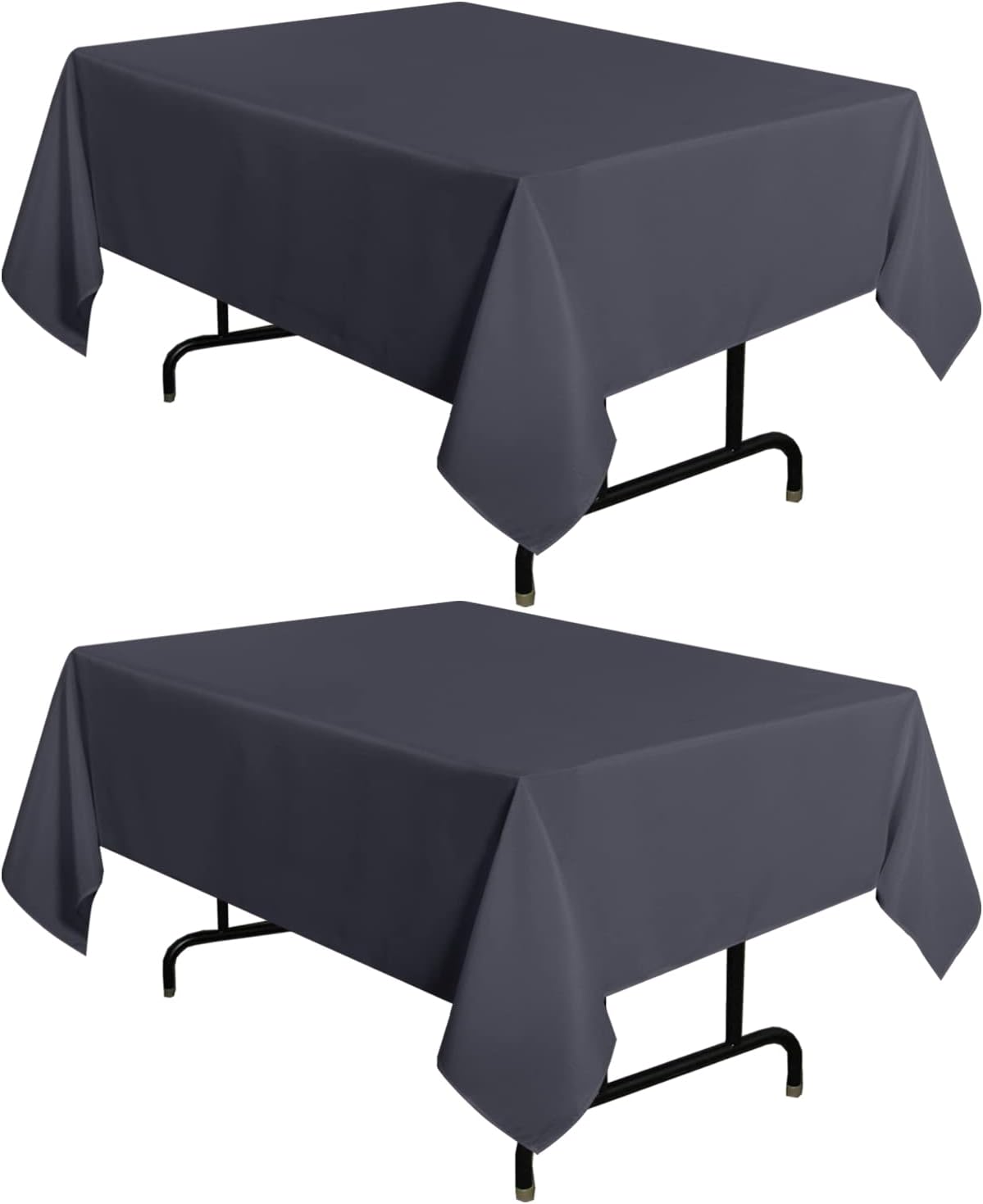 sancua 6 Pack White Tablecloth 90 x 156 Inch - Rectangle Table Cloth for 8 Feet Tables Stain and Wrinkle Resistant Washable Polyester Table Cover for Dining Wedding Banquet Party Buffet Restaurant