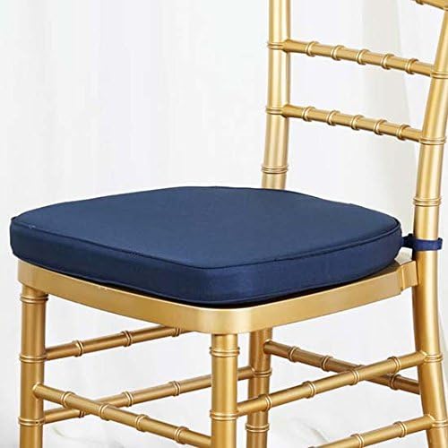 Tableclothsfactory 10PCS White Chiavari Chair Cushion for Wood Resin Chiavari Chairs Party Event Decoration - 2" Thick