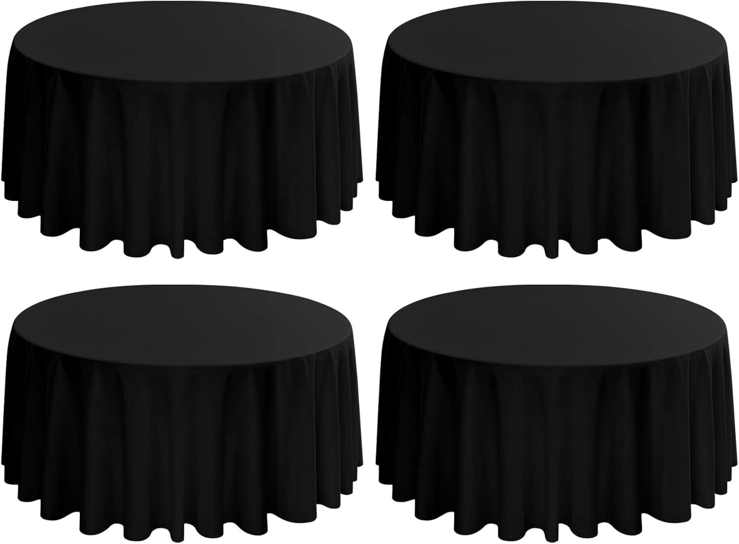 12 Pack Black Square Tablecloths 52 x 52 Inch, Table Cloth for Square Table, Stain and Wrinkle Resistant Washable Fabric Table Cloth, Polyester Tablecloth for Restaurant Banquet Party
