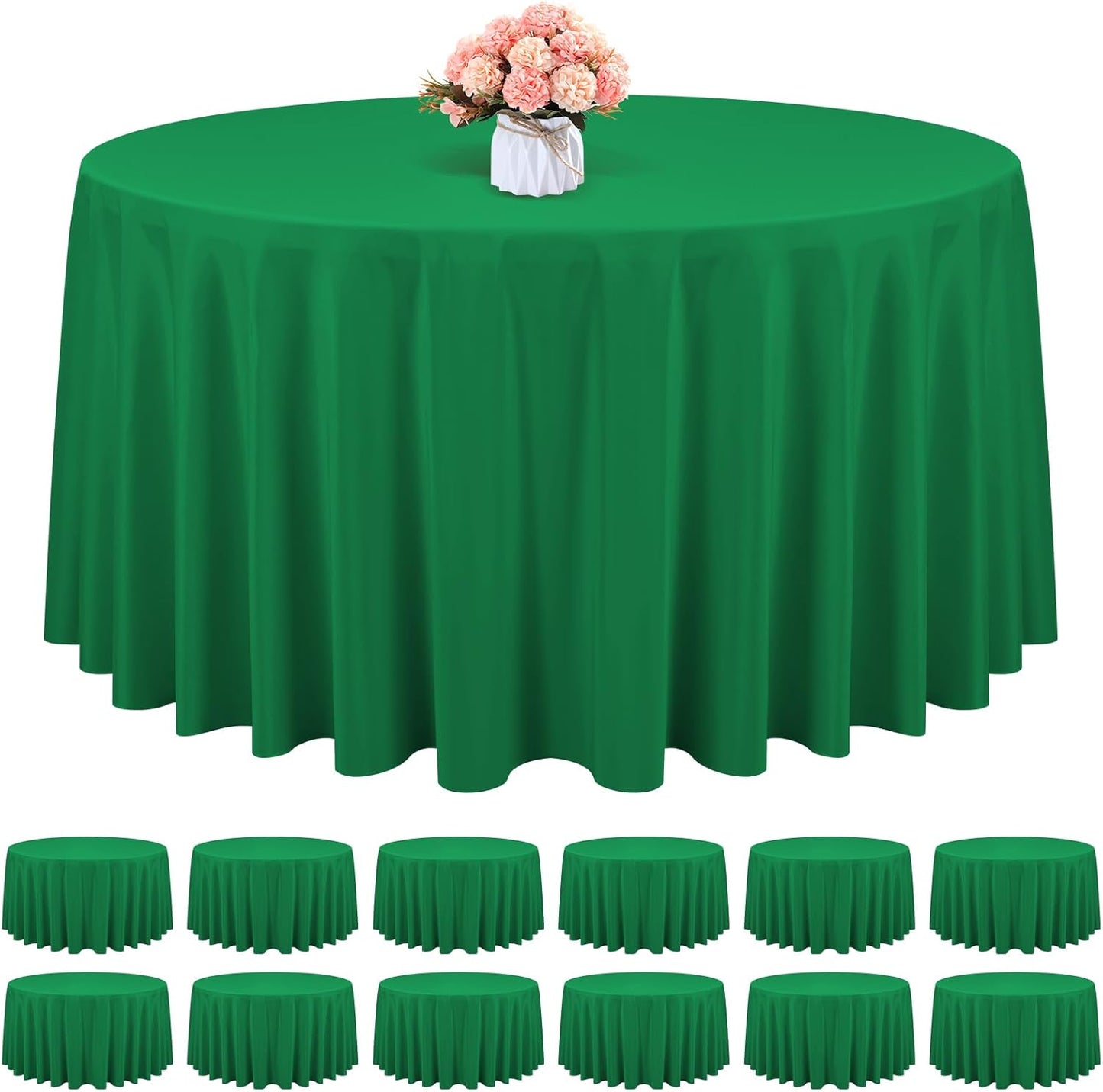 12 Pack Black Square Tablecloths 52 x 52 Inch, Table Cloth for Square Table, Stain and Wrinkle Resistant Washable Fabric Table Cloth, Polyester Tablecloth for Restaurant Banquet Party
