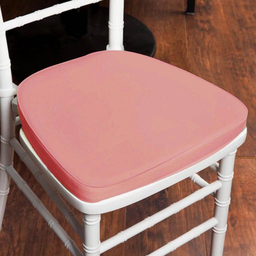 Tableclothsfactory 10PCS White Chiavari Chair Cushion for Wood Resin Chiavari Chairs Party Event Decoration - 2" Thick