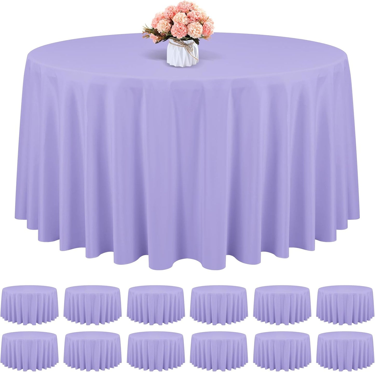 12 Pack Black Square Tablecloths 52 x 52 Inch, Table Cloth for Square Table, Stain and Wrinkle Resistant Washable Fabric Table Cloth, Polyester Tablecloth for Restaurant Banquet Party