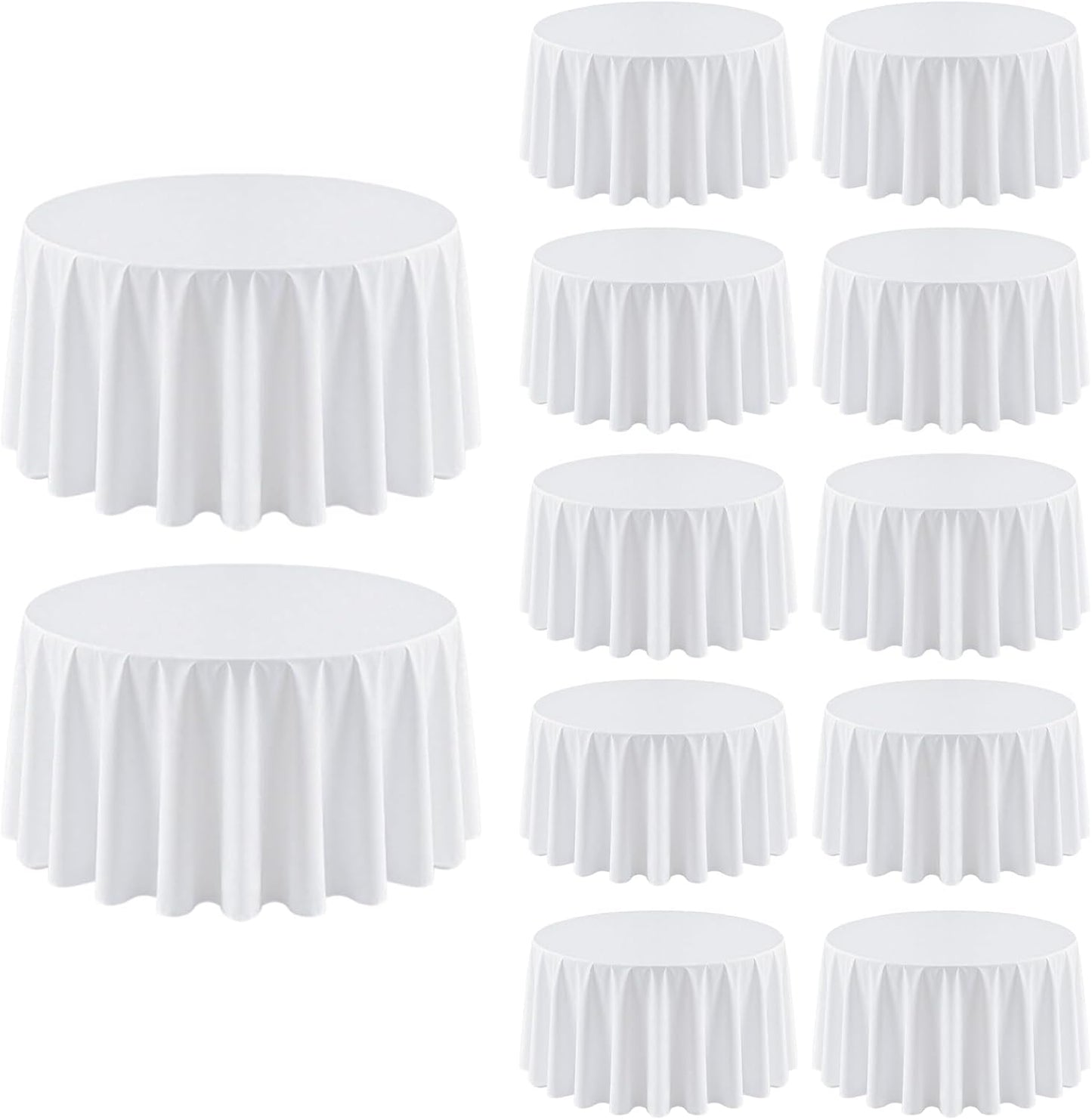 8 Pack Black Tablecloth 60 x 102 Inch Polyester Table Cloth for 6 Foot Rectangle Tables, Wrinkle Resistant Washable Decorative Fabric Table Covers for Wedding Party Banquet Buffet and Camping