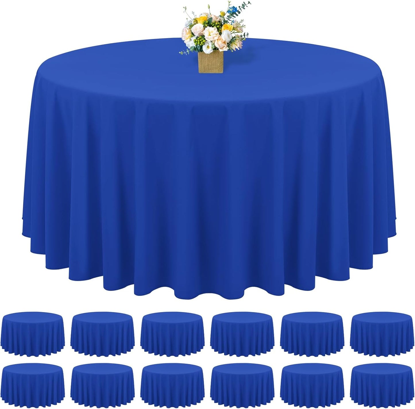 12 Pack Black Square Tablecloths 52 x 52 Inch, Table Cloth for Square Table, Stain and Wrinkle Resistant Washable Fabric Table Cloth, Polyester Tablecloth for Restaurant Banquet Party