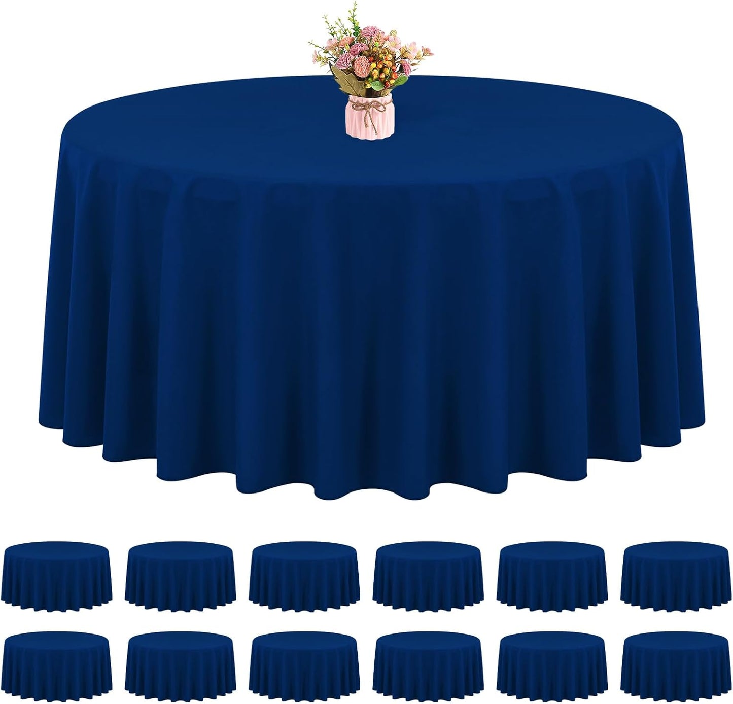 12 Pack Black Square Tablecloths 52 x 52 Inch, Table Cloth for Square Table, Stain and Wrinkle Resistant Washable Fabric Table Cloth, Polyester Tablecloth for Restaurant Banquet Party