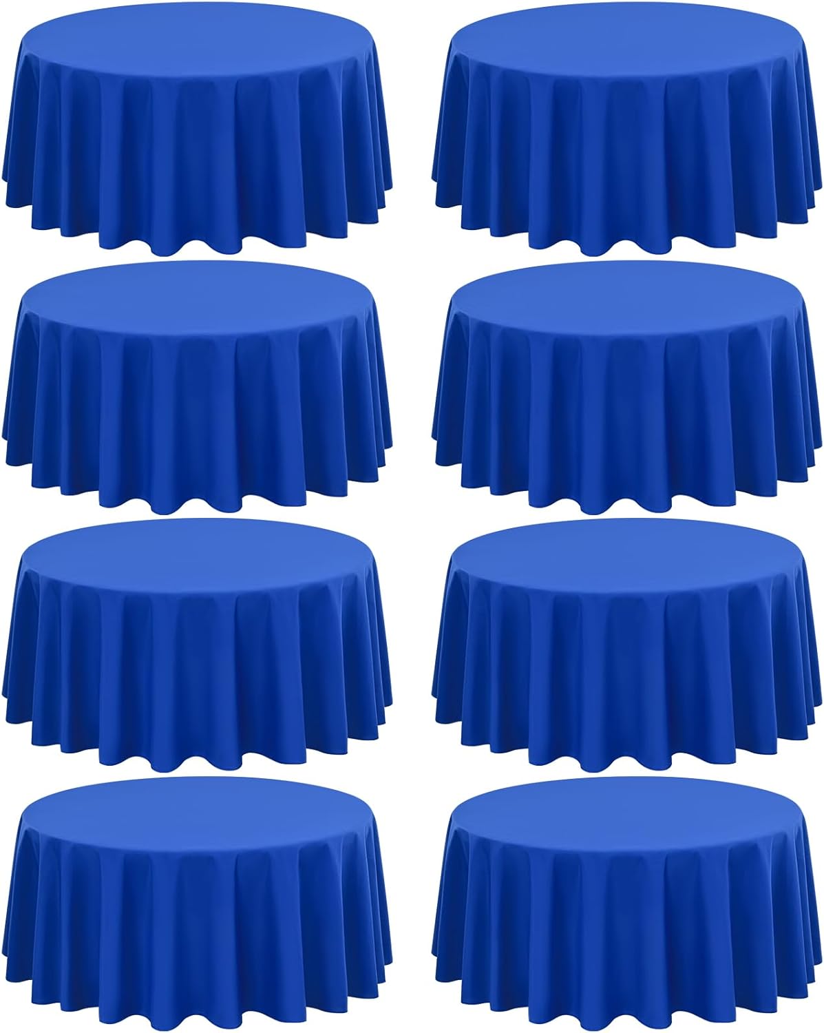8 Pack Polyester Rectangle Tablecloth 60 x 126 Inch, Black Tablecloth Rectangle for 8 Ft Tables, Stain and Wrinkle Resistant Washable Table Cover for Kitchen Wedding Banquet Restaurant Party