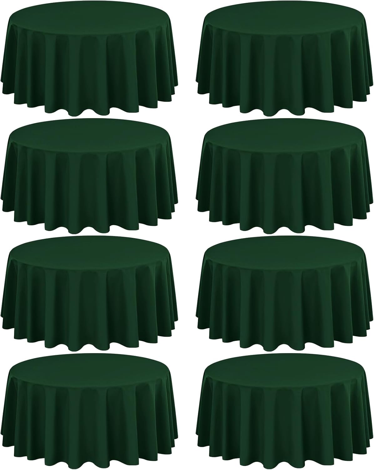 8 Pack Polyester Rectangle Tablecloth 60 x 126 Inch, Black Tablecloth Rectangle for 8 Ft Tables, Stain and Wrinkle Resistant Washable Table Cover for Kitchen Wedding Banquet Restaurant Party