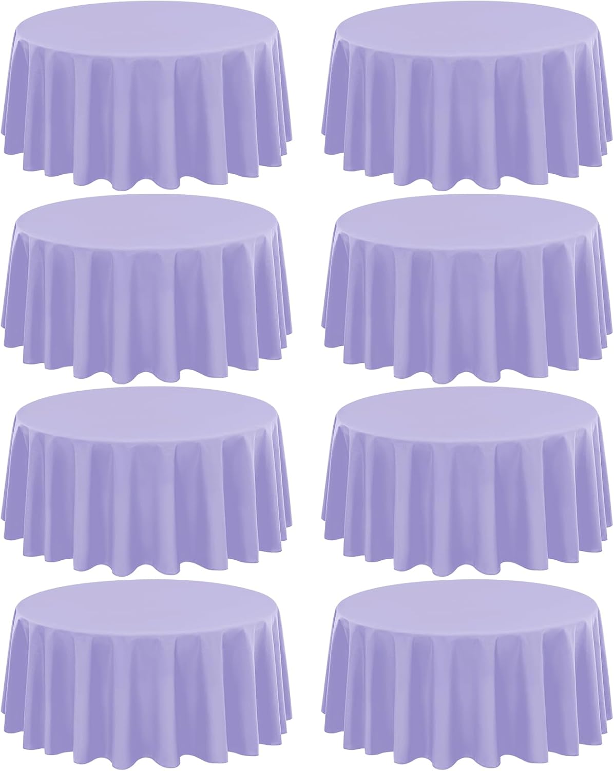 8 Pack Polyester Rectangle Tablecloth 60 x 126 Inch, Black Tablecloth Rectangle for 8 Ft Tables, Stain and Wrinkle Resistant Washable Table Cover for Kitchen Wedding Banquet Restaurant Party
